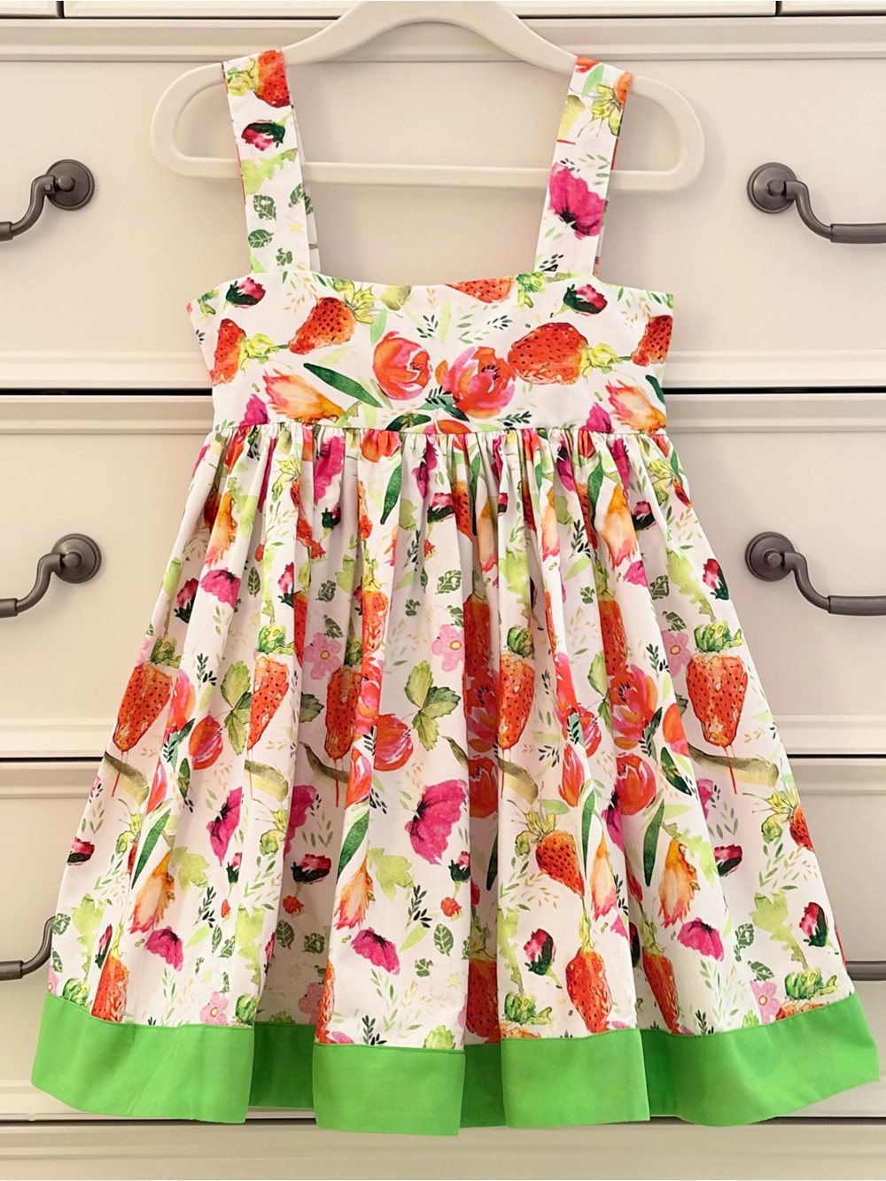 EUC Isabel Gerraton Toddler Girl Strawberry Dress Summer Dress Size 5